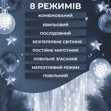 Гірлянда світлодіодна GarlandoPro 270 LED Водоcпад 3х3 м 10 ліній 8 режимів Жовтий 1733052Y
