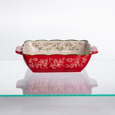 Форма для запекания Vintage 20&times;16.5&times;4 (см) квадратная с ручками Красная HM04-13