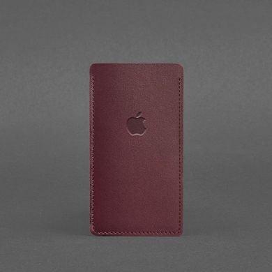 Шкіряний чохол для iPhone 12 Бордовий, Бордовый