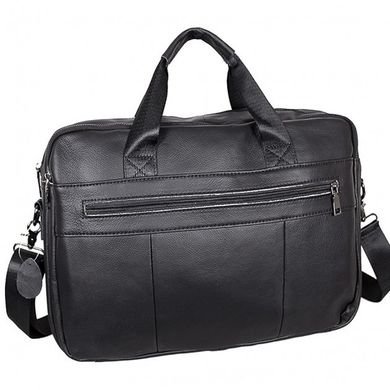 Чоловіча шкіряна сумка для ноутбука й документів Tiding Bag NV91009 Чорна, Черный