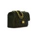 Жіноча шкіряна сумка-клатч Italian fabric bags 0144 taupe, Темно-зеленый, Шкіра, Клапан