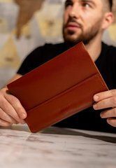 Шкіряний блокнот софт-бук 7.0 світло-коричневий, Коричневий