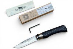 Нож Antonini Old Bear L 21 см, рукоятка - ламинат и алюминий, сталь - W 1.4060, больстер - никелированная латунь, арт.9307/21NHK