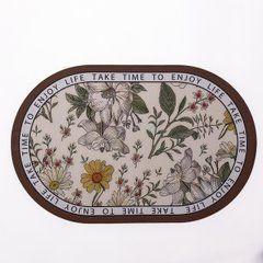 Килимок діатомітовий Floral Oval 38*58 см універсальний овальний HP-42-50, Бежевий