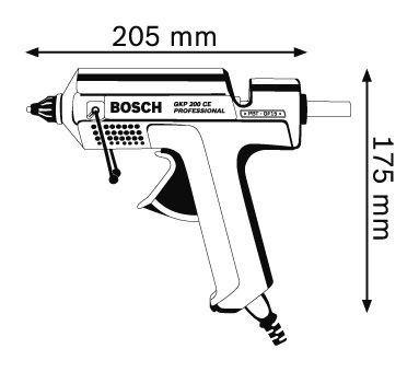 Клейовий пістолет Bosch GKP 200 CE (0601950703)