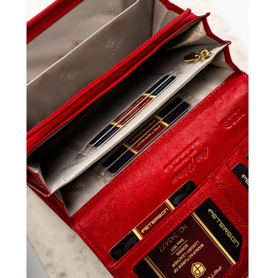 Кошелек женский кожаный Peterson PTN 42106-BF-0469 красный