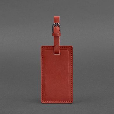 Кожаная бирка для багажа 3.0 Красная