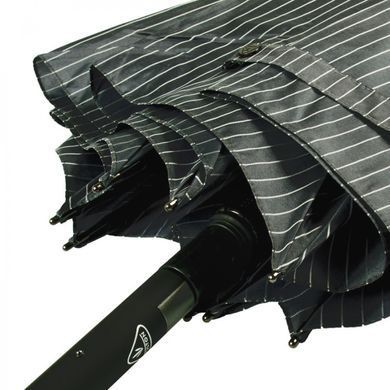 Зонт-трость мужской полуавтомат Fulton Knightsbridge-2 G451 Black Steel (Черный с серым)