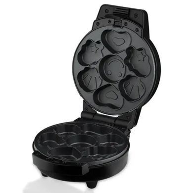 Мультипекар Sokany SK-08105 5 в 1 600 Вт з антипригарними панелями: для вафель, коржів, пончиків, горішків, фігурного печива