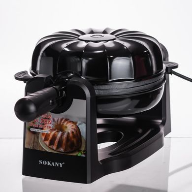 Кексниця електрична 1800 Вт з антипригарним покриттям 37&times;17&times;18 (см) Чорна SK-BBQ-837