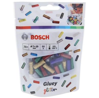 Клейові стрижні Gluey Bosch кольорові, 7х20 мм, 70 шт (2608002005)
