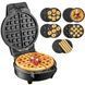 Мультипекар Sokany SK-08105 5 в 1 600 Вт з антипригарними панелями: для вафель, коржів, пончиків, горішків, фігурного печива