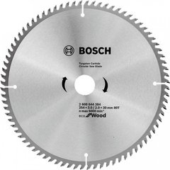 Пиляльний диск Bosch Eco for Wood 254x3,0x30-80T (2608644384)