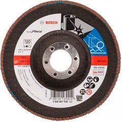 Пелюсточний шліфкруг Bosch Best for Metal, X571, 125&times;22,23 мм, К120 (2608607320)