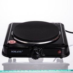 Настільна електрична плита SOKANY SK-5109 на одну конфорку 1000Вт Чорна
