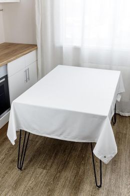 Скатертина Kelly біла 220х140 см, Білий, 136х136см, 220, лимон