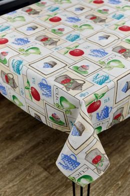 Скатертина на стіл CUPCAKE блакитна 180х136 см, Блакитний, 136