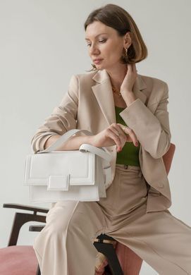 Жіноча шкіряна сумка Kelly біла, Натуральна шкіра