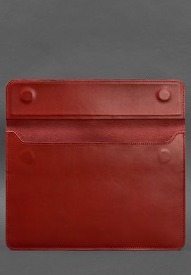 Кожаный чехол-конверт на магнитах для MacBook 15-16 дюйм Красный