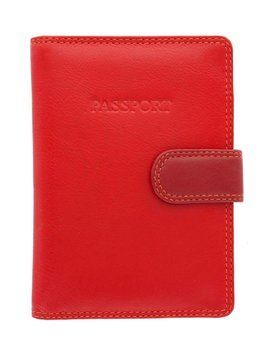 Обкладинка для паспорта шкіряна Visconti RB75 - Sumba (red multi)