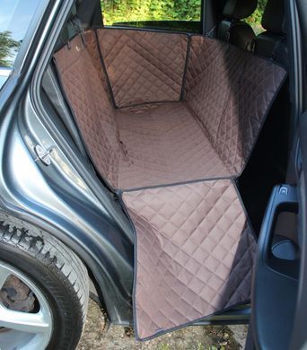 Автогамак для Собак Elegant Brown с защитой двери 120х145см