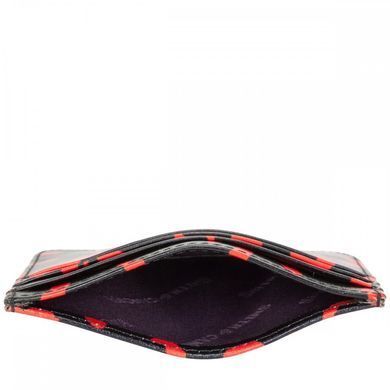 Кардхолдер кожаный Smith & Canova 28650 (Black-Red)