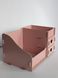 Настільний органайзер для косметики, парфумерії та прикрас з висувними скриньками МДФ рожевий com003-P