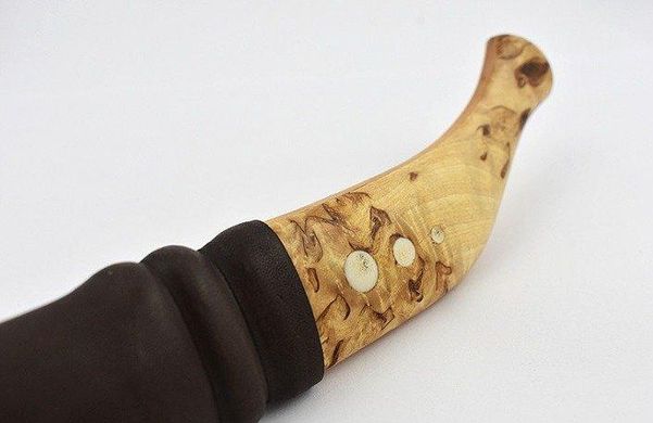 Ніж Erapuu Puukko Curly Birch 95, 80CrV2, рукоятка - оленячий ріг і карельська береза (14566)