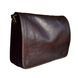 Мужская кожаная сумка-мессенджер Italian fabric bags 1034 Dark Brown