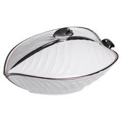 Супница 800 (мл) фарфоровая 26&times;18&times;14 (см) с крышкой Белый с серебром XL-4074AS