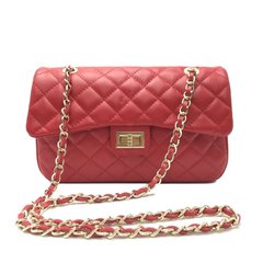 Женская кожаная сумка-клатч Italian fabric bags 0144.1 red