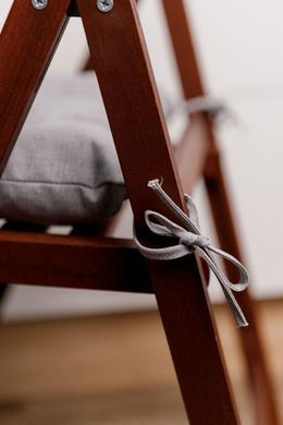 Подушка для стільця Листя сіра 40х40 см