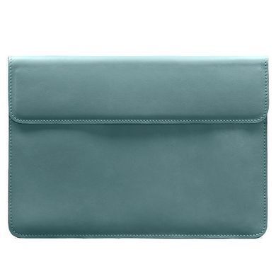 Шкіряний чохол-конверт на магнітах для MacBook 15-16 дюйм Бірюзовий, Бирюзовый