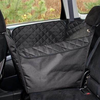 Автогамак для собак Elegant Black Mini на 1/2 заднього сидіння автомобіля 60х145см