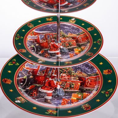 Фруктовница на 3 яруса Santa новогодняя фуршетная HP-SDHK-9