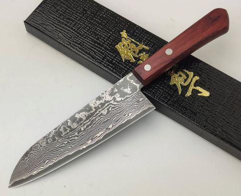 Ніж кухонний Santoku Damascus HSS R2 63 HRC (4582243650380)