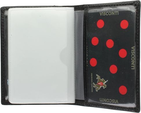Візитниця шкіряна Visconti TC1 - Polo (black) чорна