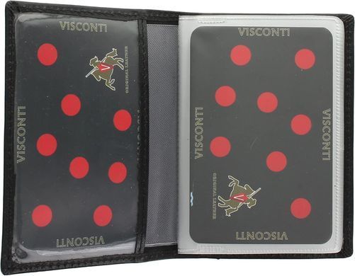 Візитниця шкіряна Visconti TC1 - Polo (black) чорна