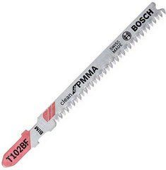Пилка Bosch по пластику T 102 BF, 1,8&times;92 мм, 3 шт (2608636780)