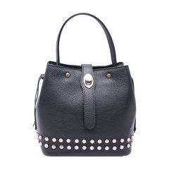 Жіноча шкіряна сумка Italian fabric bags 2402 black