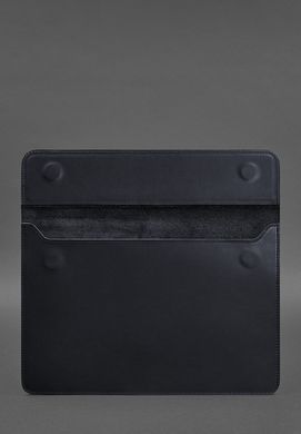 Кожаный чехол-конверт на магнитах для MacBook 13 Синий Crazy Horse