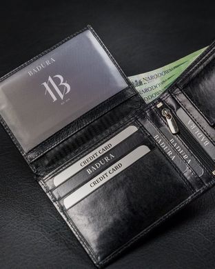Гаманець чоловічий шкіряний Badura N7L-VT-NL BLACK