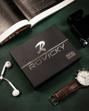 Кошелек мужской кожаный ROVICKY N4L-CMC-2608 коричневый