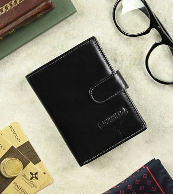 Гаманець чоловічий шкіряний BUFFALO WILD N4L-CVTB-4336 чорний