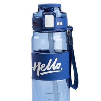 Бутылка для воды 860 мл тритан с ремешком и ручкой Синяя HP17303BL