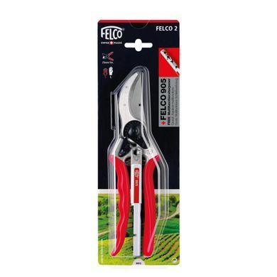 Садовий секатор FELCO 2 з точилкою Felco 905 в наборі