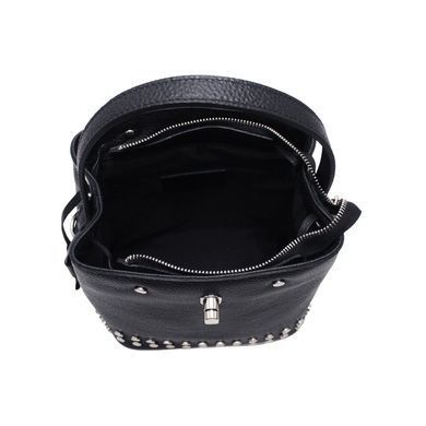 Жіноча шкіряна сумка Italian fabric bags 2402 black