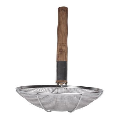 Шумовка "паук" с деревянной ручкой &Oslash; 28 см для фритюра и вока HP-19-19-28CM