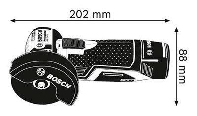 Аккумуляторная болгарка Bosch GWS 12-76 V-EC Professional з/у AL 1130 CV 2 акб GBA 12V 2 Ah (06019F2002)