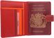 Обкладинка для паспорта шкіряна Visconti RB75 - Sumba (Black Multi), Червоний, Шкіра, Хлястик